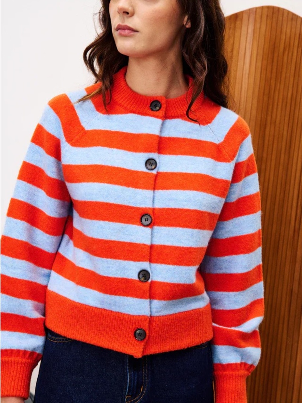 FRNCH Morand stripe cardigan